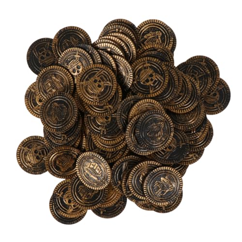 BESPORTBLE 100 Stück Piraten Münzen aus Kunststoff Spielmünzen mit Glatter Oberfläche Leichte Schatzkisten Deko Piratenparty Zubehör Foto Requisite und Kostüm Accessoire BESPORTBLE 100 Stück Piraten Münzen aus Kunststoff Spielmünzen mit Glatter Oberfläche Leichte Schatzkisten Deko Piratenparty Zubehör Foto Requisite und Kostüm Accessoire von BESPORTBLE