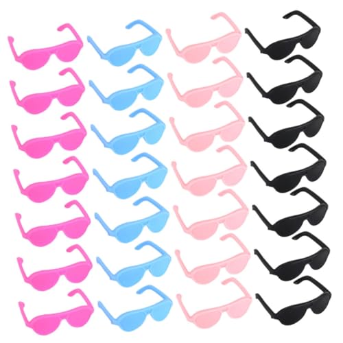 BESPORTBLE 100 Stück Puppe Mini-Brille Figuren Puppe mit Brille Miniatur ferngläser kinderferngläser Puppenbrille Puppe verkleidet Kostüm Brille Plastik von BESPORTBLE