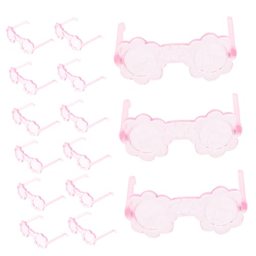 BESPORTBLE 100 Stück Puppenhaus Brillen Leichte Kunststoff Miniatur Brillen für Puppen Robuste Transparente Puppenbrillen Zubehör für DIY Puppenhaus Puppenaccessoires von BESPORTBLE