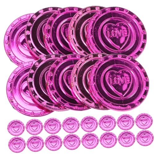 BESPORTBLE 100 Stück Rote Love Piratenmünzen aus Kunststoff Sichere Spielzeugmünzen für Kindergeburtstag Valentinstag Dekoration und Schatzsuche Vielseitige Party Deko und Geschenkbox Füller BESPORTBLE 100 Stück Rote Love Piratenmünzen aus Kunststoff Sichere Spielzeugmünzen für Kindergeburtstag Valentinstag Dekoration und Schatzsuche Vielseitige Party Deko und Geschenkbox Füller von BESPORTBLE