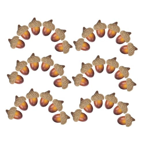 BESPORTBLE 100 Stück Simulierte Eicheldekoration Gefälscht Eicheln Zum Basteln Für Dekorate Künstlich Ornament Falsche Eicheln Simulation Fälschung Handwerk Klein Dunkelbraun Schaum von BESPORTBLE