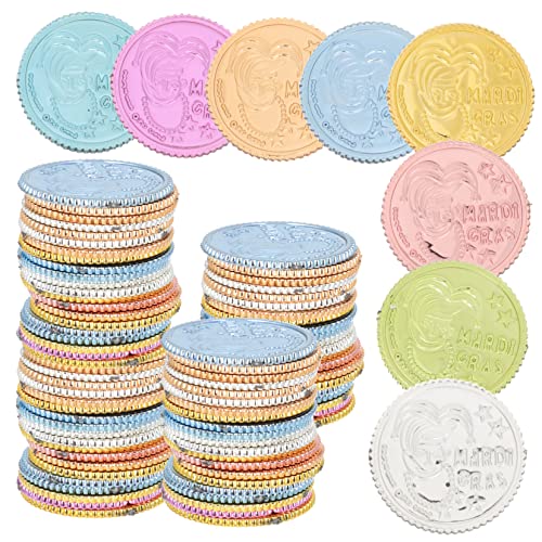 BESPORTBLE 100 Stück Teiliges Bunte Piratenmünzen aus Kunststoff Spielgeld für Kindergeburtstag Deko Kleine Spielzeugpreise für Mädchen und Jungen Geeignet für Piraten und Themenpartys von BESPORTBLE