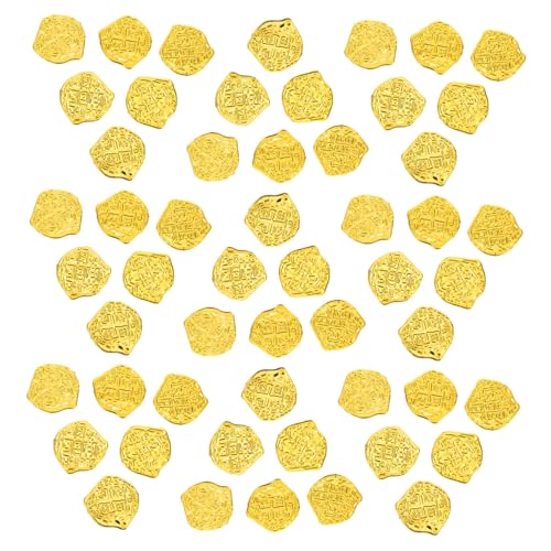 BESPORTBLE 100 Stück Teiliges Fake Piratenmünzen aus Kunststoff Detailreiche Goldene Spielmünzen für Leichtes Design als Klassenraum-belohnung und Partydeko für Piratenmotto und Halloween BESPORTBLE 100 Stück Teiliges Fake Piratenmünzen aus Kunststoff Detailreiche Goldene Spielmünzen für Leichtes Design als Klassenraum-belohnung und Partydeko für Piratenmotto und Halloween von BESPORTBLE