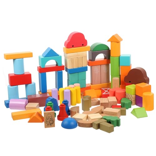 BESPORTBLE 100 Stück Teiliges Holz Bauklötze Große Bunte Stapelsteine mit Geometrischen Formen Pädagogisches Lernspielzeug für Kleinkinder Jahre Motorik und Farberkennung BESPORTBLE 100 Stück Teiliges Holz Bauklötze Große Bunte Stapelsteine mit Geometrischen Formen Pädagogisches Lernspielzeug für Kleinkinder Jahre Motorik und Farberkennung von BESPORTBLE