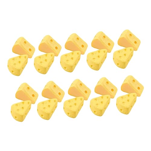 BESPORTBLE 100 Stück Teiliges Künstliche Käse Dessertmodelle Realistische Gelbe Mini Käsekuchen Dekorative Miniaturen für Puppenstube Fotografie Requisiten und Bäckereidekoration von BESPORTBLE