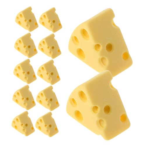 BESPORTBLE 100 Stück Teiliges Mini Resin Käse Ornamente Detailreiche Künstliche Käsefiguren aus Leichtem Harz für DIY Bastelzubehör Mini Deko für Telefonhüllen und Kreative Mikrolandschaften von BESPORTBLE