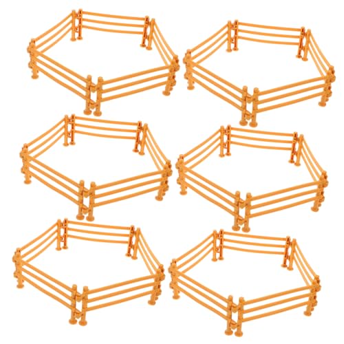 BESPORTBLE 100 Stück Teiliges Miniatur Zaun Robustem Kunststoff Realistischer Gelber Farmzaun für Sandtisch Dekoration Kompatibel mit Puppenhäusern und Bauernhof spielsets zur Kreativen von BESPORTBLE