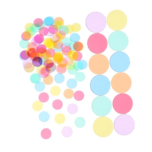BESPORTBLE 100 Stück Transparente Mehrfarbige Bingo Chips aus Abs Kunststoff Glatte Oberfläche Spiel Lernzubehör für Partyspiele Mathematikunterricht und Zählübungen von BESPORTBLE