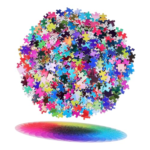 BESPORTBLE 1000Stück Regenbogen Puzzle Für Erwachsene Teile Anspruchsvolles Jigsaw Puzzle Kreatives Denkspiel Farbenfrohe Herausforderung Für Ganze Familie von BESPORTBLE