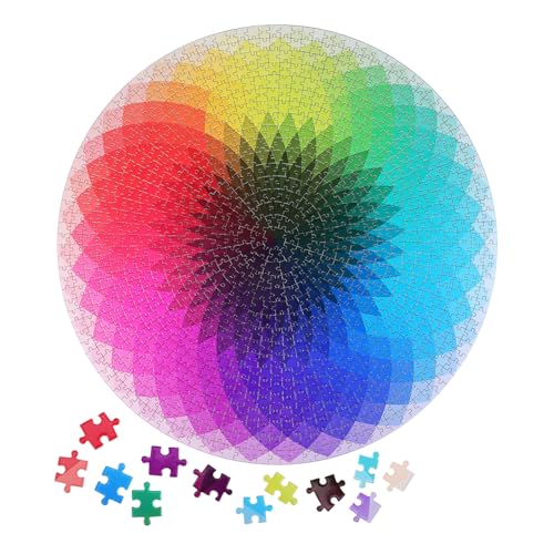 BESPORTBLE 1000Stück Regenbogen Puzzle Für Farbwechsel Puzzle Mit Farbverlaufspuzzle Aus Entspannendes Puzzlespiel Für Ganze Familie von BESPORTBLE