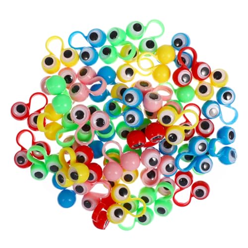 BESPORTBLE 100Stücke Augapfel Fingerpuppenringe Bunte Handspielzeuge für Kreativität Feinmotorik und Rollenspiele Perfektes für Partys und Spielzeiten von BESPORTBLE