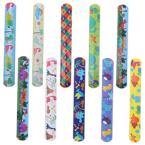 BESPORTBLE 100Stücke Dinosaurier Schnapparmbänder Dekorative Cartoon Armbänder mit Zufälligen Mustern Leichte und Hautfreundliche Armbänder für Kindergeburtstage und Partys BESPORTBLE 100Stücke Dinosaurier Schnapparmbänder Dekorative Cartoon Armbänder mit Zufälligen Mustern Leichte und Hautfreundliche Armbänder für Kindergeburtstage und Partys von BESPORTBLE