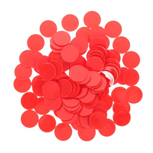 BESPORTBLE 100Stücke Kunststoff Chips für Lernspiele Zählspiel Zubehör und Poker Chips Sicher und Langlebig für Familie und Schule von BESPORTBLE