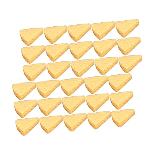 BESPORTBLE 100Stücke Miniaturkäse Modelle Teiliges Aus Hochwertigem Harz Dekorative Lebensmittel Für Puppenhäuser DIY Küchen Und Tischdekoration Und Tragbar von BESPORTBLE