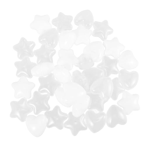BESPORTBLE 100Stücke Ozeanbälle Stern und Herzform Lustige Bälle für Pools Spielhäuser und Partys Fördert Zählen und Hand Auge Koordination Weiße Sterne Transparente Sterne von BESPORTBLE