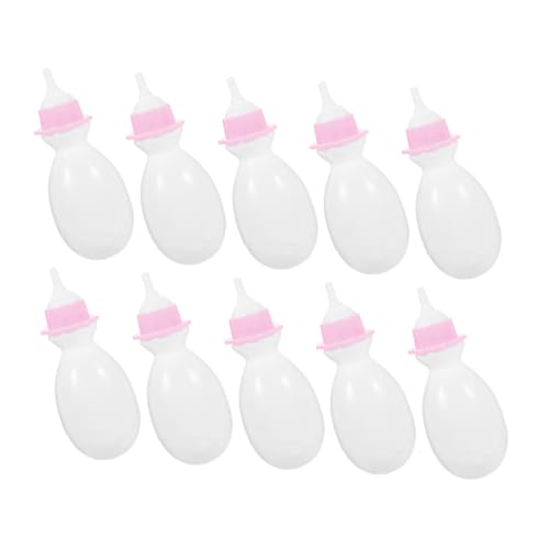 BESPORTBLE 10Stücke Babyflaschen Puppenfütterungsgeräte aus Robustem Kunststoff für Rollenspiele und Babypartys Farbenfrohe und Realistische Flaschen von BESPORTBLE