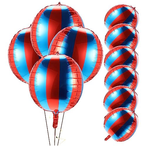 BESPORTBLE 10Stücke Blau Rote Karnevalsballons Aluminiumfolienballons Für Geburtstagsfeiern Hochzeiten Und Zirkusdekorationen Luftballons Für Fröhliche Anlässe von BESPORTBLE