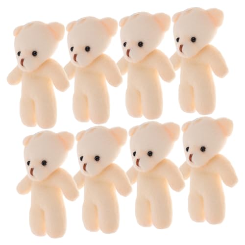 BESPORTBLE 10Stücke DIY Mini Bär Plüsch Puppen Süße Broschen Plüschbärenpuppe Zum Selbermachen Basteln Ornamente Für Kreative Projekte von BESPORTBLE