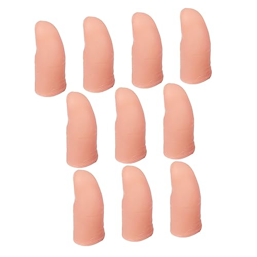BESPORTBLE 10Stücke Fingerabdeckungen Lustiges Fingerspielzeug Für Erwachsene Hautfarbene Simulation Fingercover Für Kreative Spiele Und Finger von BESPORTBLE