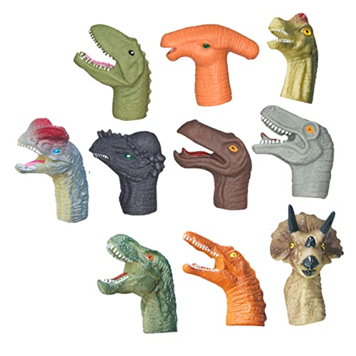 BESPORTBLE 10Stücke Fingerpuppen Weiche Dinosaurier Modelle Für Puppenspiele Simuliertes Für Kreatives Und Geschichtenerzählen von BESPORTBLE
