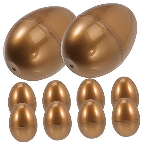 BESPORTBLE 10Stücke Füllbare Ostereier Aus Hochwertigem Kunststoff Goldene Ostereier Für Dekoration Ostern Basteln Für Party Events von BESPORTBLE
