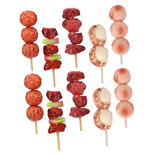 BESPORTBLE 10Stücke Grillspieß Realistisches Kebab Modell Für Grillspiele Küchen Dekoration Und Fotorequisiten Lebensmittel Für Jungen BESPORTBLE 10Stücke Grillspieß Realistisches Kebab Modell Für Grillspiele Küchen Dekoration Und Fotorequisiten Lebensmittel Für Jungen von BESPORTBLE