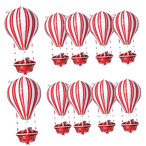 BESPORTBLE 10Stücke Heißluftballon Aluminiumballons Und Dekoration Für Kindergeburtstagsfeiern Und Jubiläen Partyballons Für Unvergessliche Anlässe von BESPORTBLE