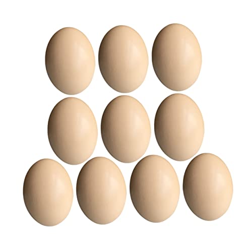 BESPORTBLE 10Stücke Holz Ostereier Zum Bemalen DIY Bastelset Für Beige Farbige Holzdeko Für Ostern Für Kreative Ostern Handwerksprojekte von BESPORTBLE