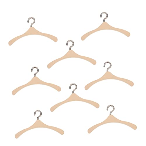 BESPORTBLE 10Stücke Holz Puppen Kleiderbügel Dekorative Möbel für Mikrolandschaften Puppenhaus Zubehör und Langlebig zur Organisation von Puppenkleidung von BESPORTBLE
