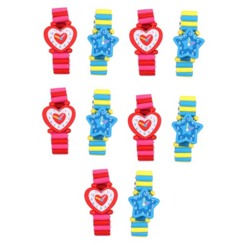 BESPORTBLE 10Stücke Holzspielzeug Kinderuhr Kreative Armbanduhr für Jungen Designs Pädagogisches Umweltfreundliches Material Fördert Lernen BESPORTBLE 10Stücke Holzspielzeug Kinderuhr Kreative Armbanduhr für Jungen Designs Pädagogisches Umweltfreundliches Material Fördert Lernen von BESPORTBLE