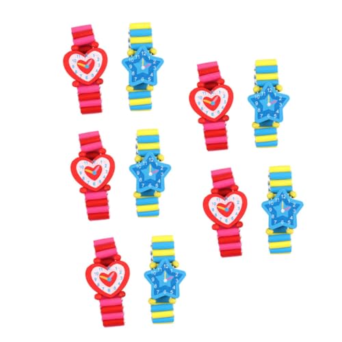 BESPORTBLE 10Stücke Holzspielzeug Kinderuhr Pädagogisches für Jungen Kreatives Design Junge Mädchen Beziehung Lernspielzeug für Glückliche BESPORTBLE 10Stücke Holzspielzeug Kinderuhr Pädagogisches für Jungen Kreatives Design Junge Mädchen Beziehung Lernspielzeug für Glückliche von BESPORTBLE