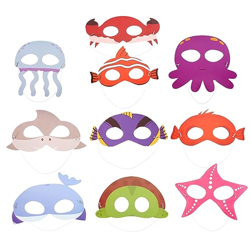 BESPORTBLE 10Stücke Meerestiermasken Cosplay Gesichtsmaske Für Party Und Halloween Masken Für Anziehspiele Meerestier Themenzubehör BESPORTBLE 10Stücke Meerestiermasken Cosplay Gesichtsmaske Für Party Und Halloween Masken Für Anziehspiele Meerestier Themenzubehör von BESPORTBLE