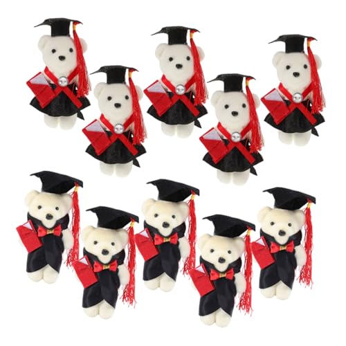 BESPORTBLE 10Stücke Mini Abschluss DIY Dekoration Entzückende Mini Doktorandenbären Für Blumensträuße Und Feierlichkeiten Männliche Und Weibliche von BESPORTBLE