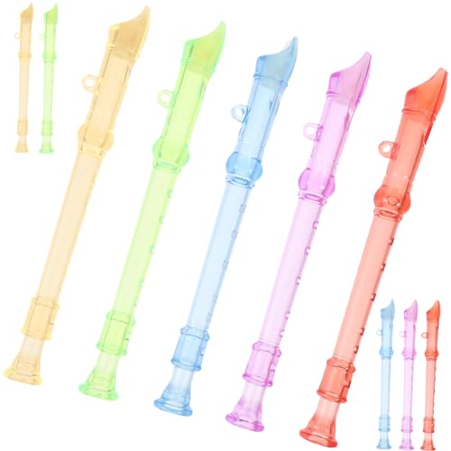 BESPORTBLE 10Stücke Mini Kunststoffflöte für Musikinstrument Farbenfrohes Design für Anfänger Fördert Musikalisches Interesse Leicht und Tragbar von BESPORTBLE