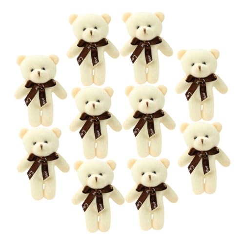 BESPORTBLE 10Stücke Mini Plüschbären Schlüsselanhänger Mit Hängenden Ketten Niedliche Bärenfiguren Für Dekoration Stoffbären Für Geburtstagsfeiern Und Anlässe von BESPORTBLE