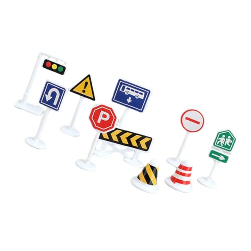 BESPORTBLE 10Stücke Mini Verkehrssperren Für Lernspielzeug Für Verkehrswissen Robuste Und Sichere Materialien Für Kreatives Und Verkehrserziehung von BESPORTBLE