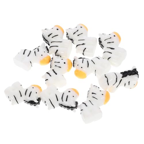 BESPORTBLE 10Stücke Mini Zebrapuppen Dekorative Sukkulenten Für Wohnzimmer Mini Tischständer DIY Moos Landschaftsflasche Weihnachtsschmuck Und Puppenhaus Zubehör von BESPORTBLE