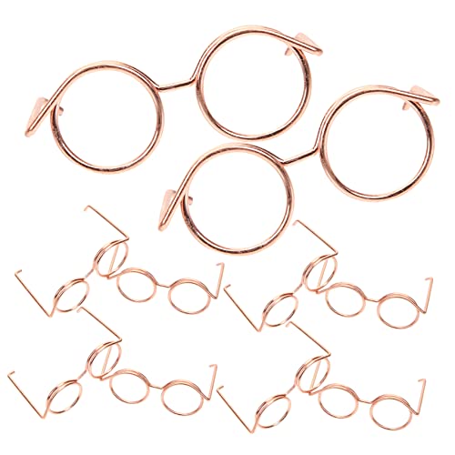 BESPORTBLE 10Stücke Puppenbrille Draht Rahmen Mini Für Puppen Klassisches Puppenzubehör Roségold Für Kreative Rollenspiele Und Dress Up Spiele BESPORTBLE 10Stücke Puppenbrille Draht Rahmen Mini Für Puppen Klassisches Puppenzubehör Roségold Für Kreative Rollenspiele Und Dress Up Spiele von BESPORTBLE