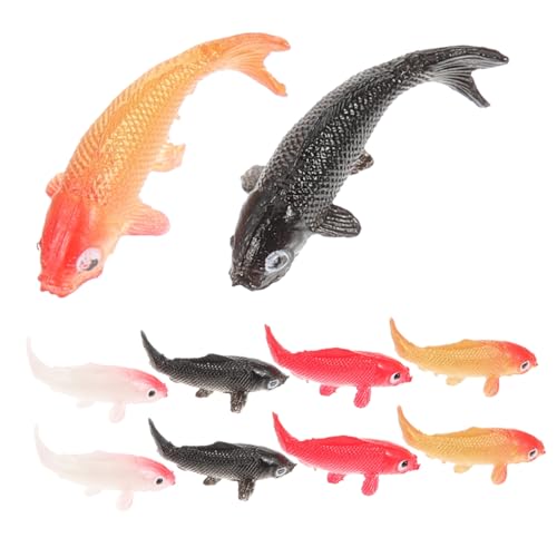 BESPORTBLE 10Stücke Puppenhaus Künstliche Kleine Plastikfische Bunten Farben Realistische Dekoration Für Aquarien Und Landschaftsszenen von BESPORTBLE