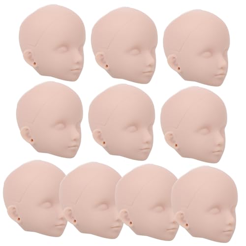 BESPORTBLE 10Stücke Puppenköpfe Aus Kunststoff Für Make Up Übungen Zum Bemalen Und Basteln Von Puppen Puppenzubehör Für Kreative Projekte Mit Augenhöhlen von BESPORTBLE