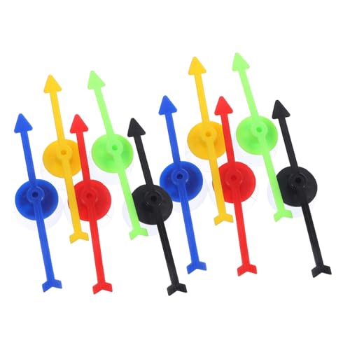 BESPORTBLE 10Stücke Rotierendes Zubehör Interaktive Pfeile Für Brettspiele Mischfarben Für Trinkspiele Und Partys Pfeilspinner Zubehör von BESPORTBLE