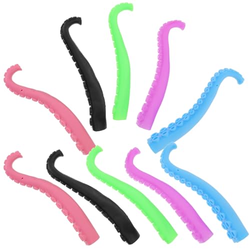 BESPORTBLE 10Stücke Teiliges Fingerpuppen Spielzeugset Kreative Octopus Tentakel Fingerpuppen für Lustige Zufälligen Farben Langlebig und Sicher zur Stressbewältigung von BESPORTBLE