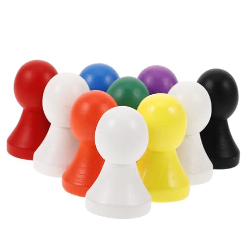 BESPORTBLE 10Stücke Teiliges Holz Schachfiguren Klassische Spielfiguren für Dame und Flugschach Langlebig und Elegant Einfach zu Greifen für Stundenlangen Spielspaß von BESPORTBLE