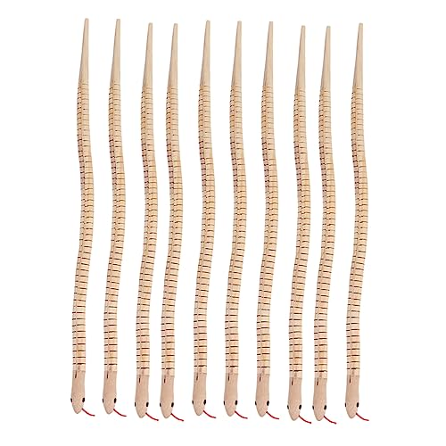 BESPORTBLE 10Stücke Teiliges Holzschlangenspielzeug für Flexibles Realistisches Schlangenmodell für Halloween Dekoration und Geburtstagsfeiern Bastelset für Kreative Spielstunden BESPORTBLE 10Stücke Teiliges Holzschlangenspielzeug für Flexibles Realistisches Schlangenmodell für Halloween Dekoration und Geburtstagsfeiern Bastelset für Kreative Spielstunden von BESPORTBLE