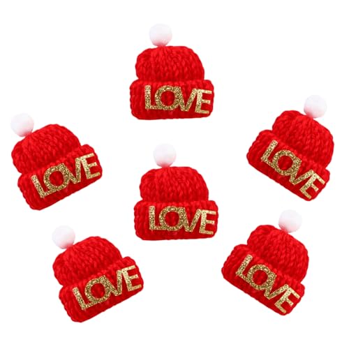 BESPORTBLE 10Stücke Weihnachtsfingerhüte Lustige Strickmützen Für DIY Dekoration Pädagogisches Fingerspielzeug Für Puppenspiele von BESPORTBLE