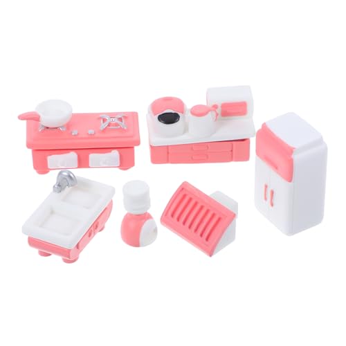 BESPORTBLE 10pcs Dollhouse Küche Spüle Dollhouse Kühlschrank Miniaturtöpfe Und Pfannen Mini Küche Kochgeschirr Kochgeschirrs Puppenhause Weihnachten Rollenspiel Party Dekoration Verschiedene von BESPORTBLE