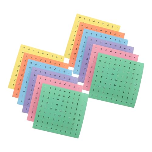 BESPORTBLE 12 Blätter Farbenfrohe Alphabet -Nummer Aufkleber Scrapbooking Letter Sticker DIY Journals Aufkleber Planer Photocards Abziehbilder Für Handwerksprojekte von BESPORTBLE