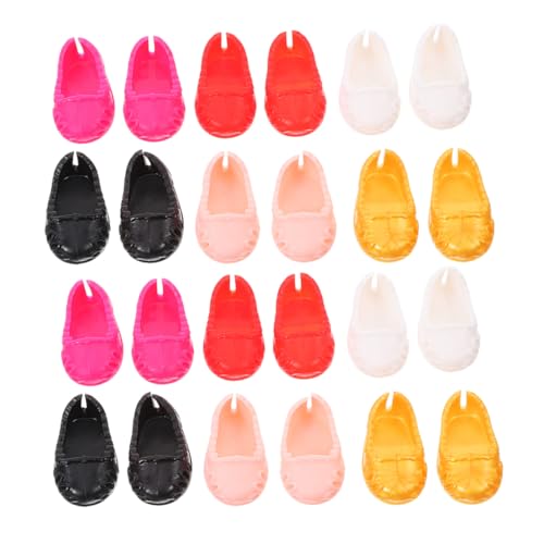 BESPORTBLE 12 Paare Mini Doll Shoes Süße Puppenschuhe für Bastel und DIY Projekte Dekorative Mini Schuhe für Figuren und Puppen für Ankleide und Zubehör von BESPORTBLE