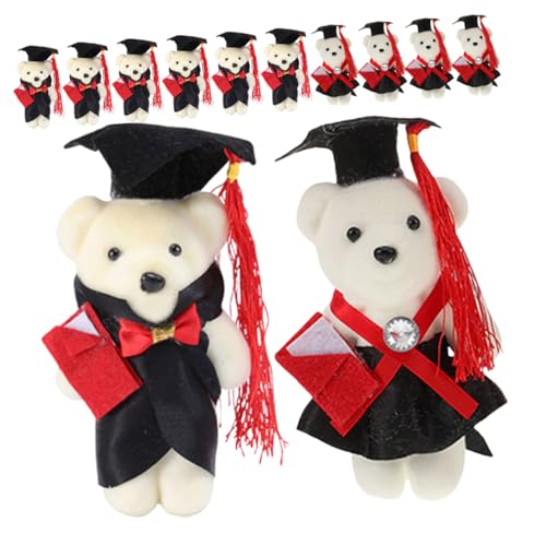 BESPORTBLE 12 Prozent Abschlussbär DIY Blumenstrauß Mini Plüsch Tiergefüllte Tier Kleine Bärenpuppen Für Die Strauß -Saison -Dekoration von BESPORTBLE