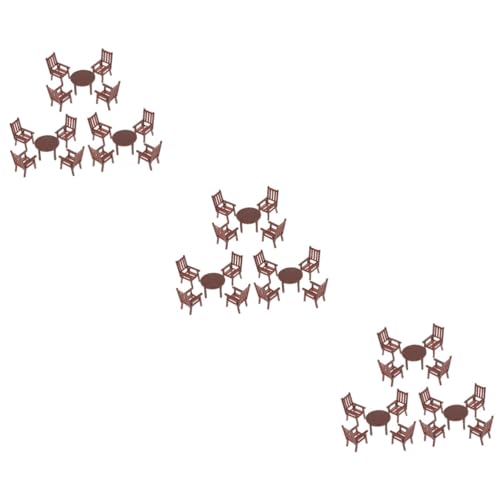 BESPORTBLE 12 Sätze Miniatur Tisch Stuhl Set Teilig Spielhaus Möbel Miniaturmöbel für Wohnzimmer Küche Esszimmer Puppenhaus Zubehör Dekoration von BESPORTBLE